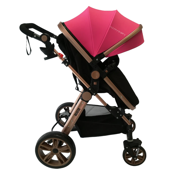 Coche Bebe Moises Alizze Happy Baby Rosa