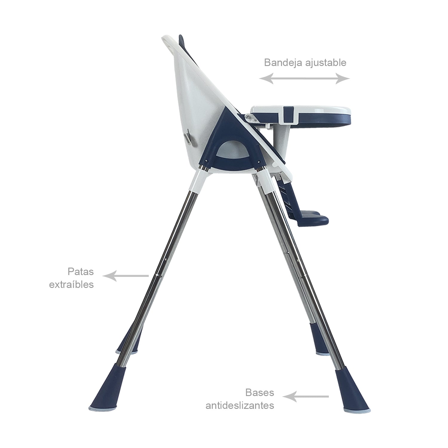Silla comedor bebe 2en1 Happy Baby Nepal Azul