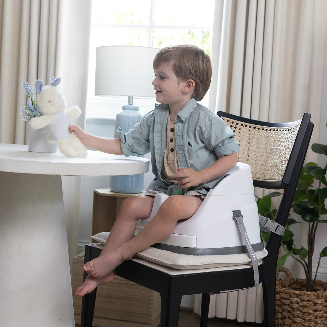 Silla comedor Booster Multiusos Bebe Ingenuity Azul 16727