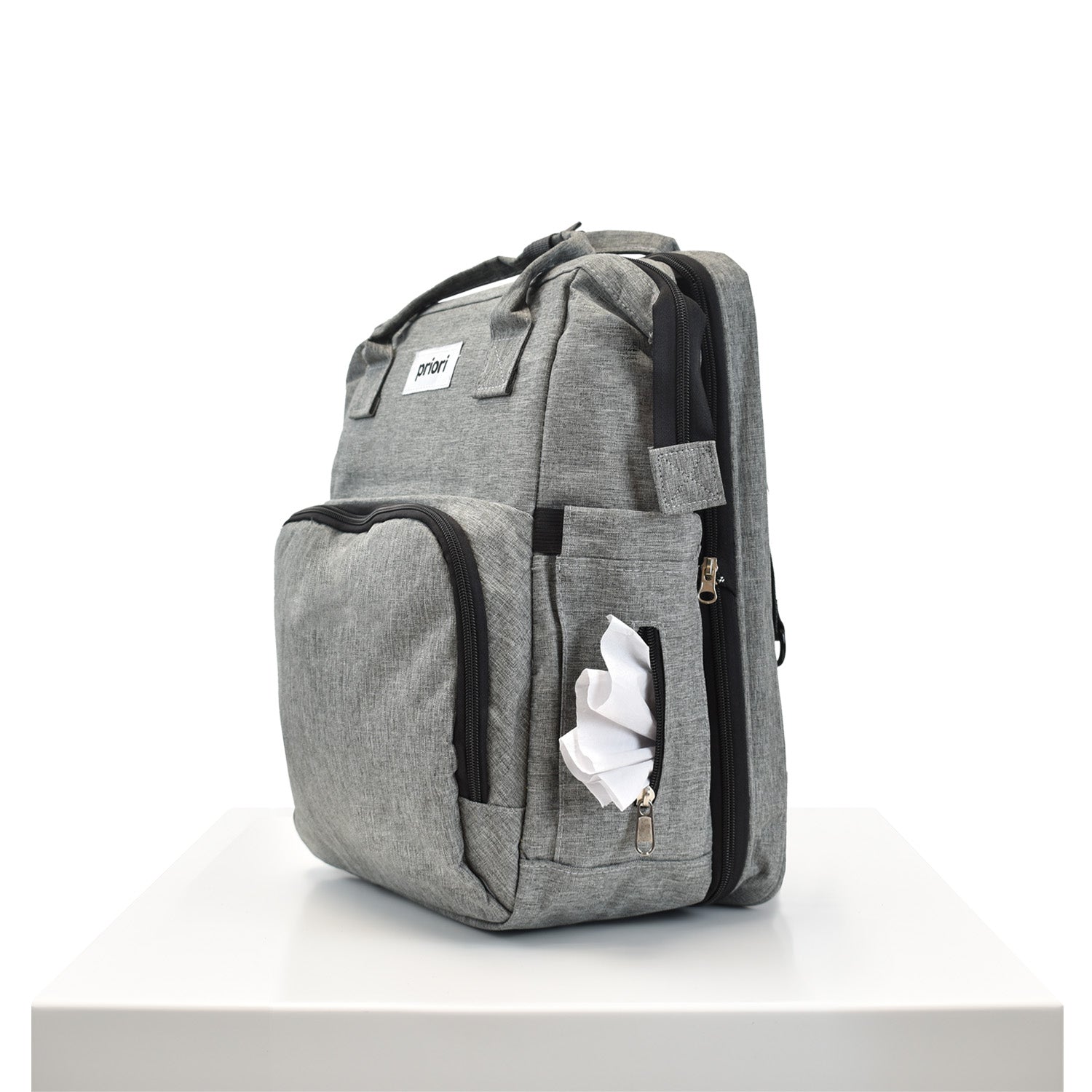 Pañalera Bebe Morral 3 en 1 PS 1001 Priori Gris