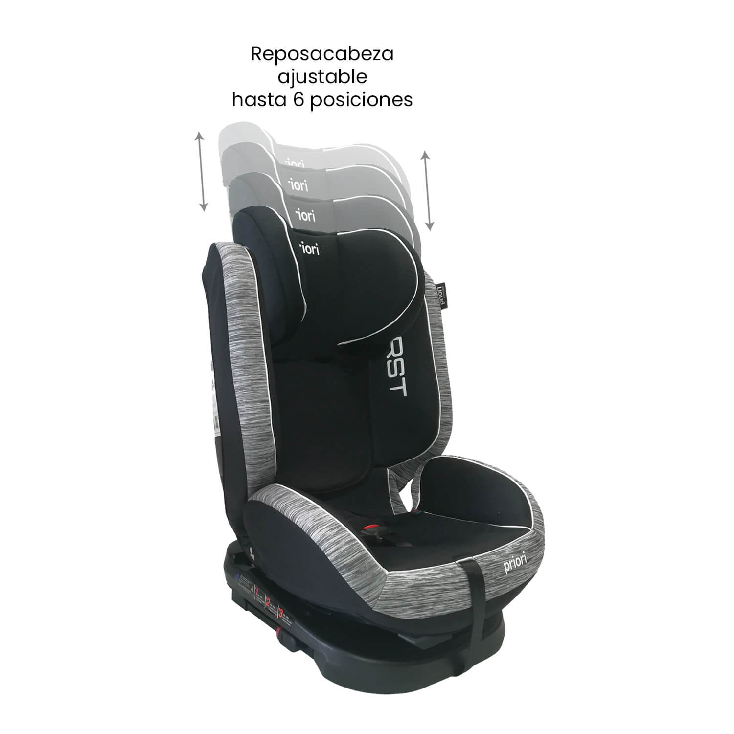 Silla Carro Bebe First 360° Negro Gris Priori