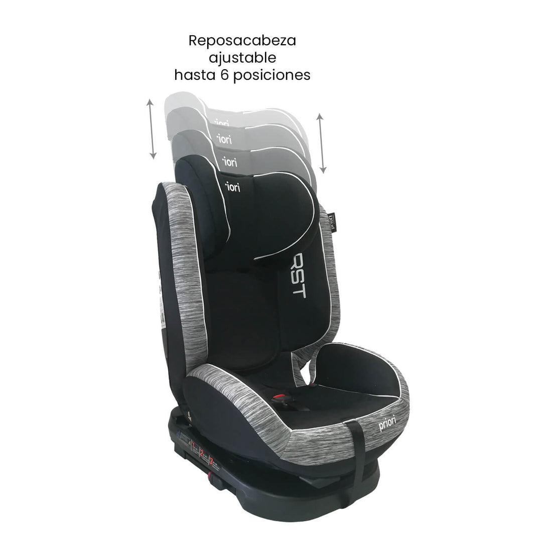 Silla Carro Bebe First 360° Negro Gris Priori