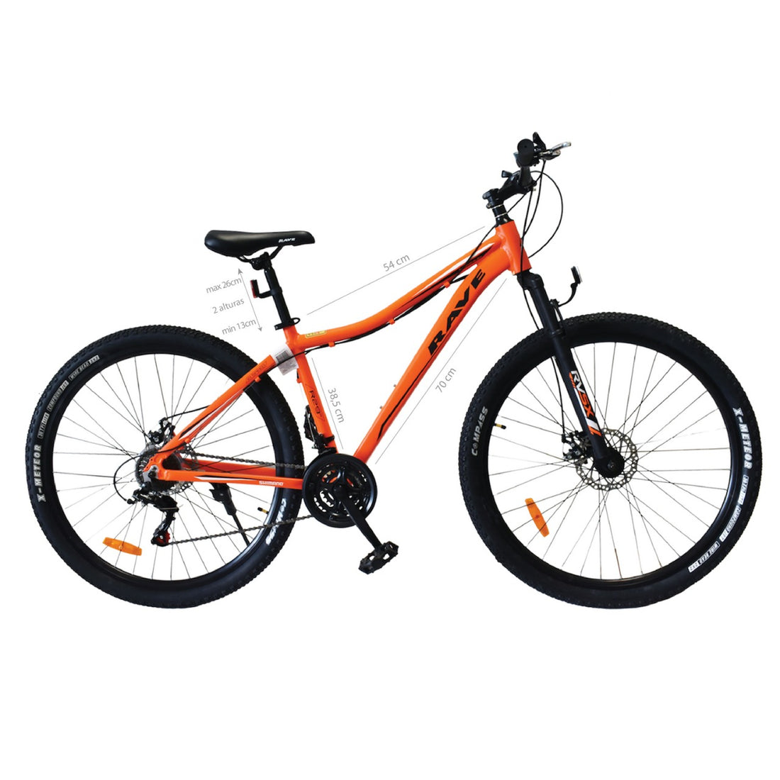 Bicicleta Rave Naranja MTB Aro 29" de 21 Velocidades