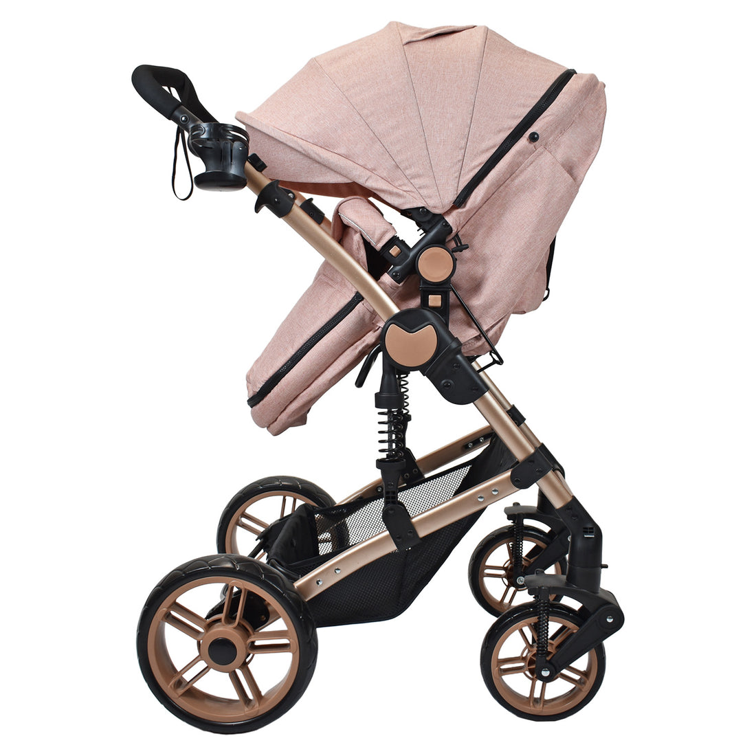 Coche Bebe Moises Gadi Happy Baby Rosado
