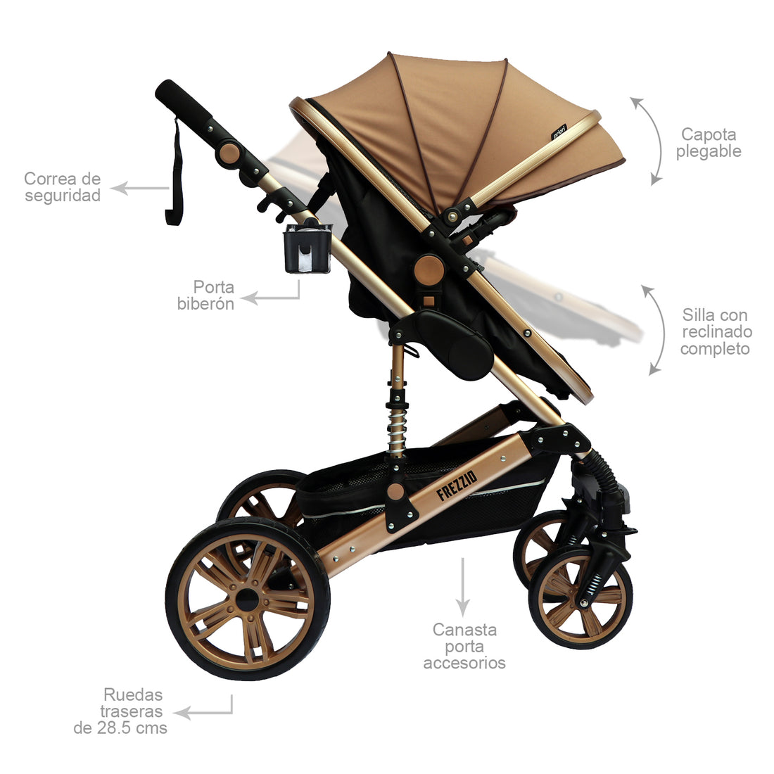 Coche bebe FREZZIO Priori Moises Beige