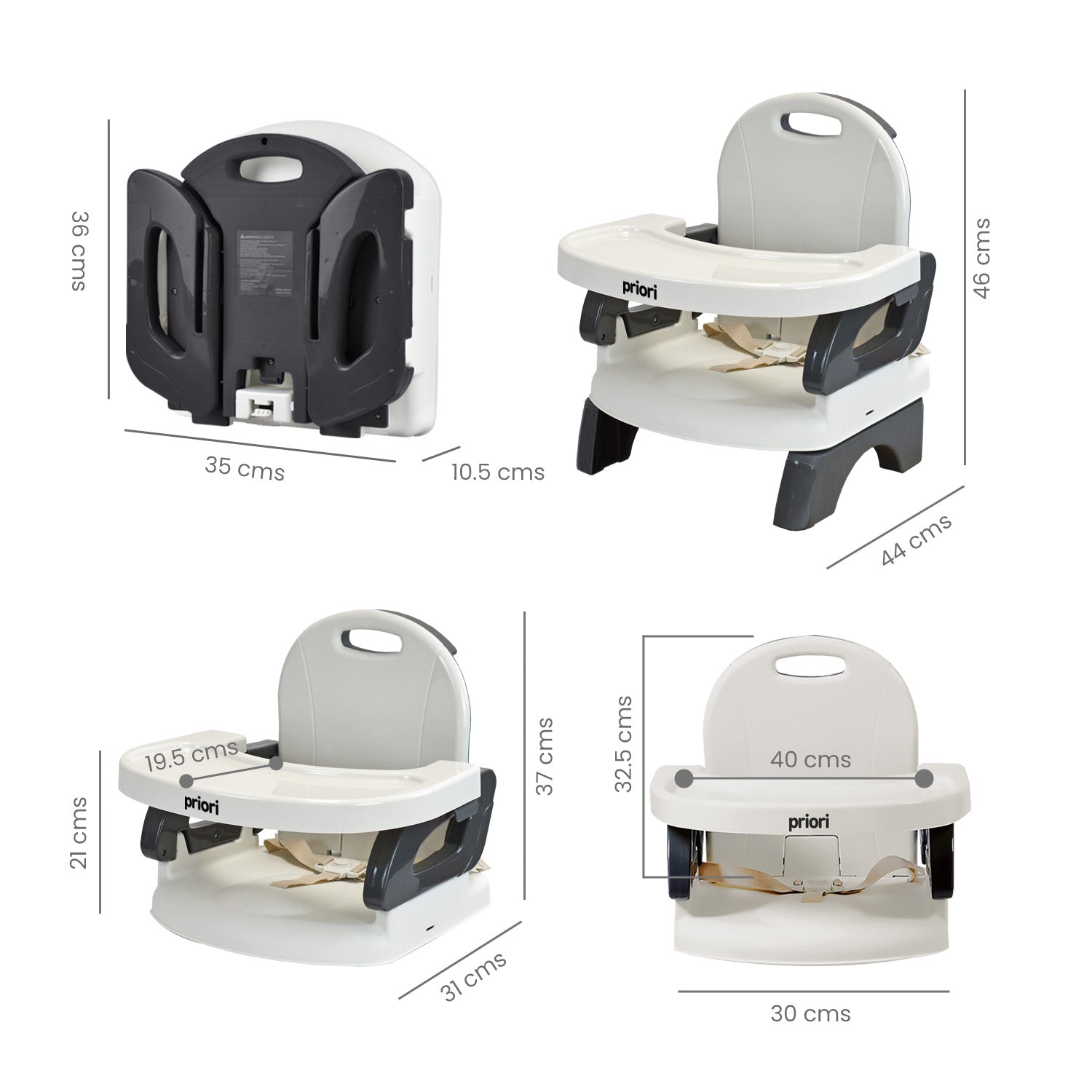 Comedor Bebe Priori Booster Plegable PB2213 Gris