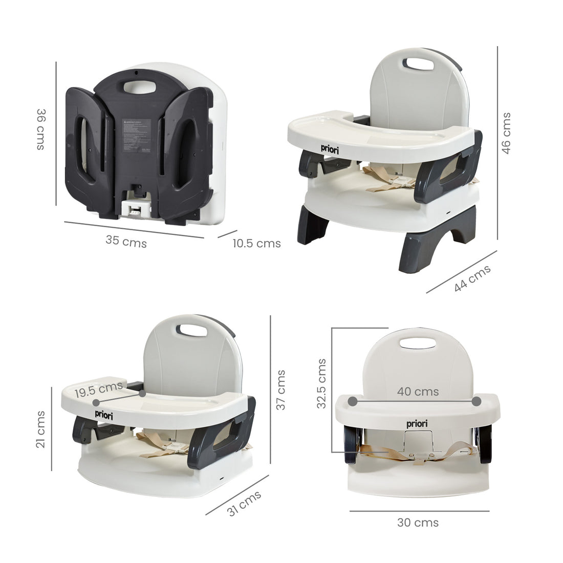 Comedor Bebe Priori Booster Plegable PB2213 Gris
