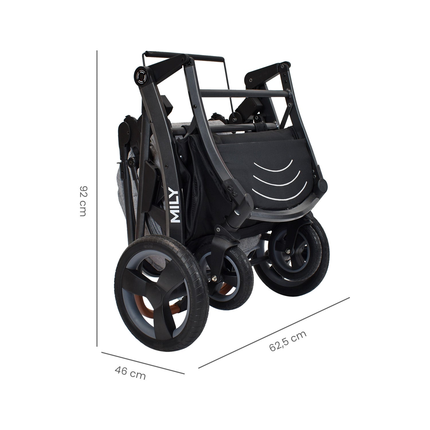Coche Moises Bebé Mily Cs Gris Priori