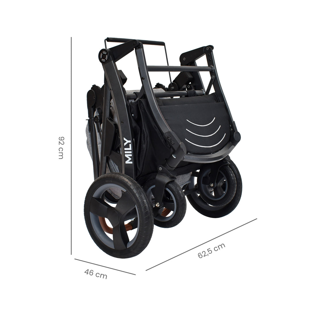 Coche Moises Bebé Mily Cs Gris Priori