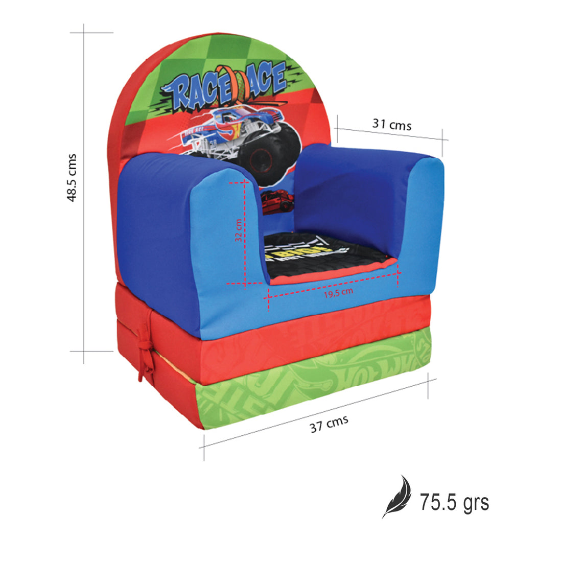Sillón Infantil Converticama Hotwheels