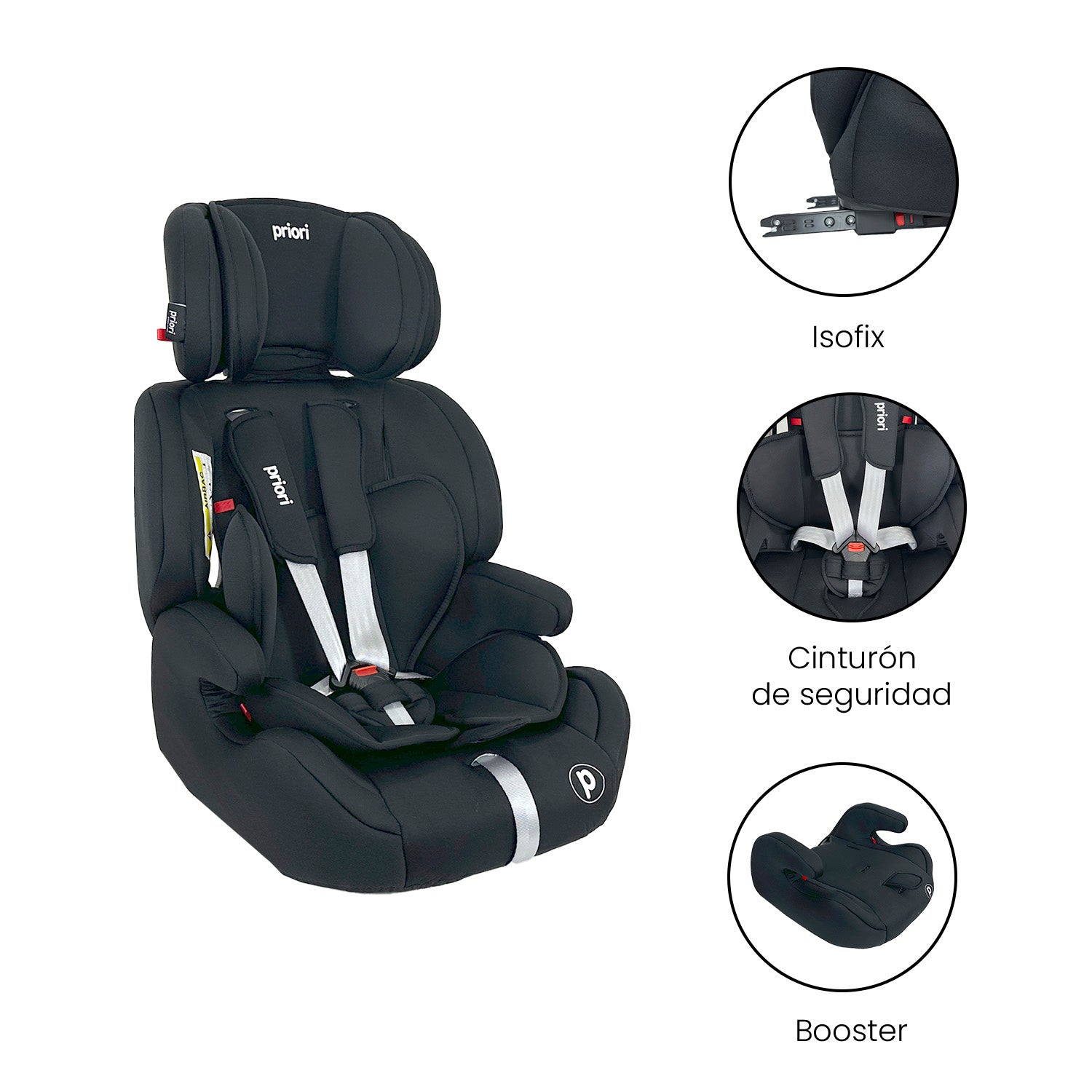 Silla Carro Bebe Priori Unix Con Isofix Negro