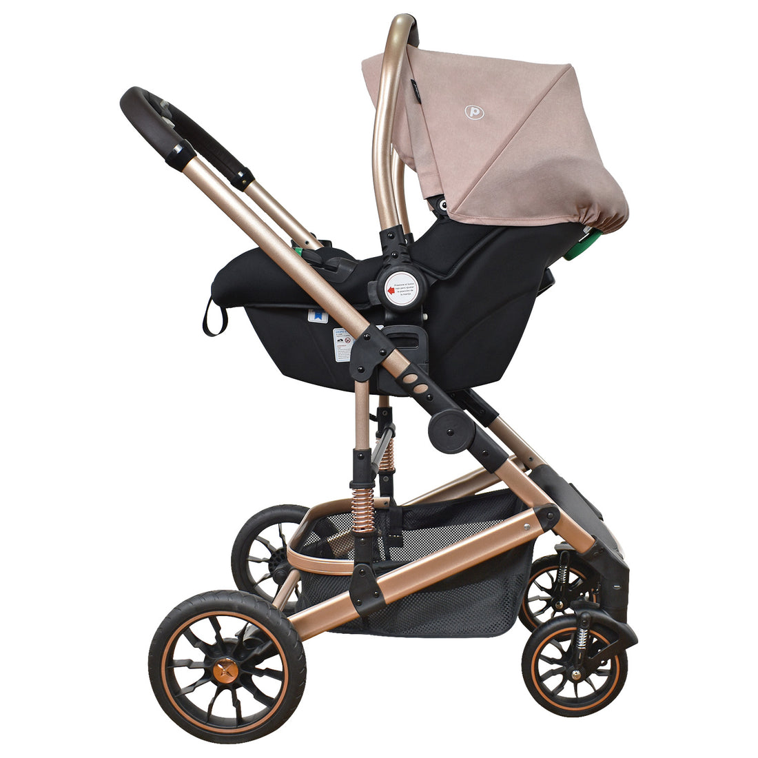 Coche Bebe 4 en 1 Travel System Cris Priori Rosa