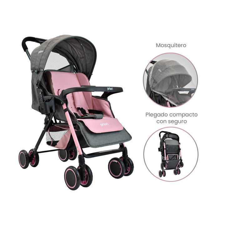 Coche Bebé Priori Alaska Rosa