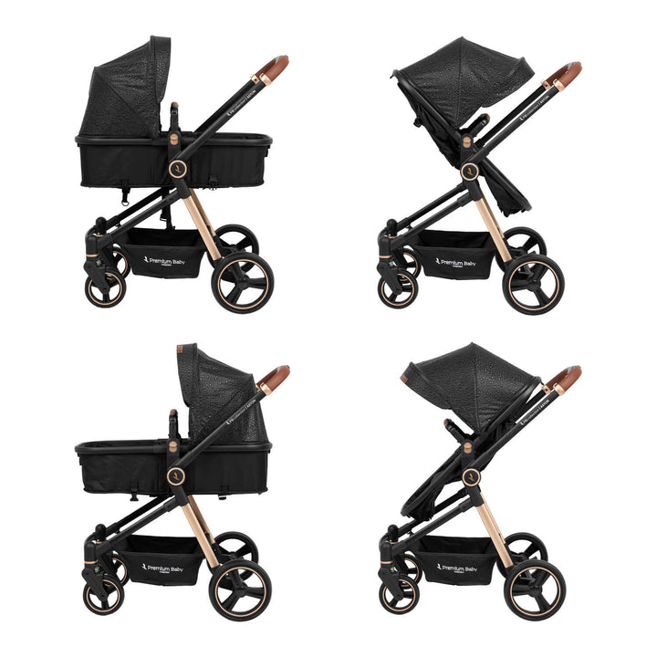 Coche Bebé Moises Aston Premium Baby Collection Negro