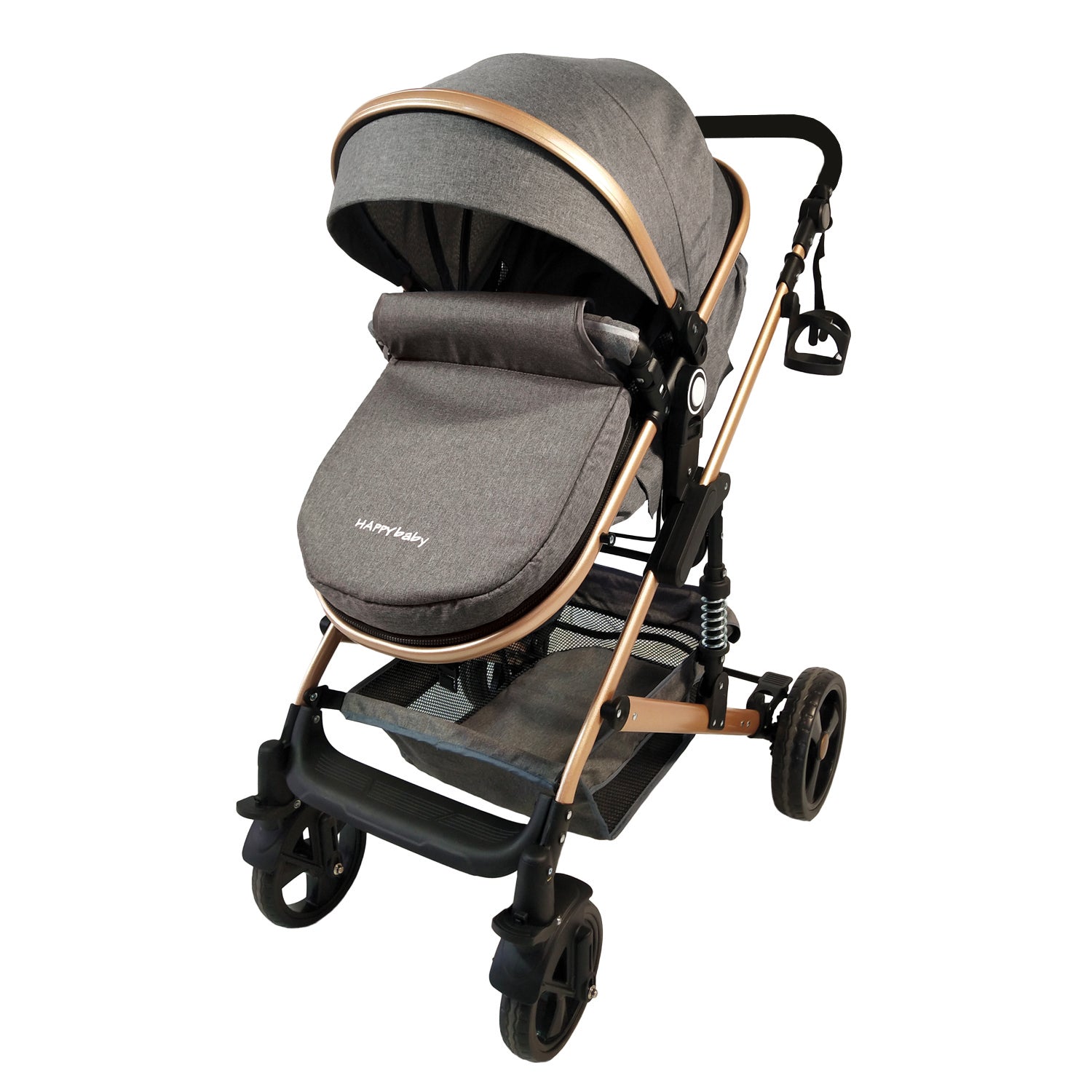 Coche Bebe Moises Happy Baby Gris Fj