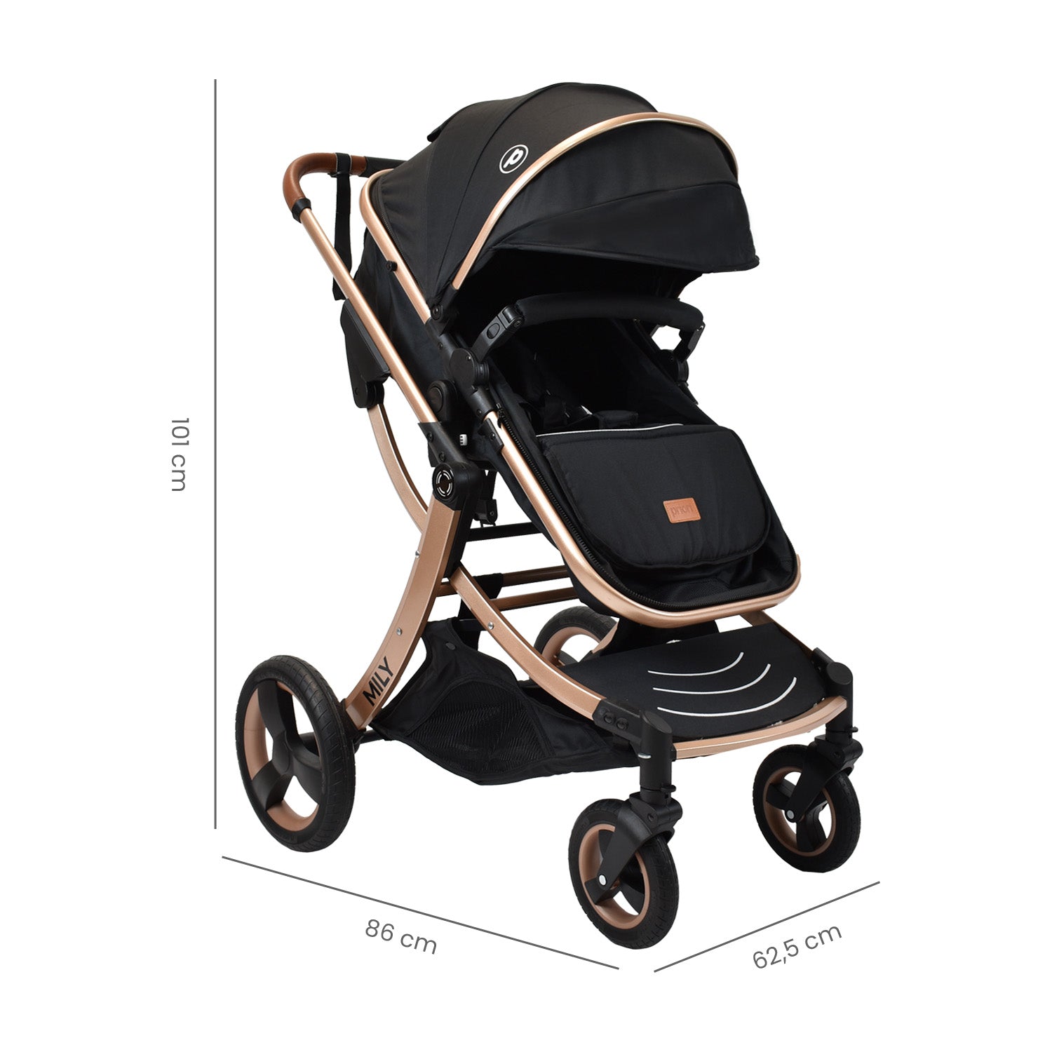 Coche Moises Bebé Mily Cs Negro Priori