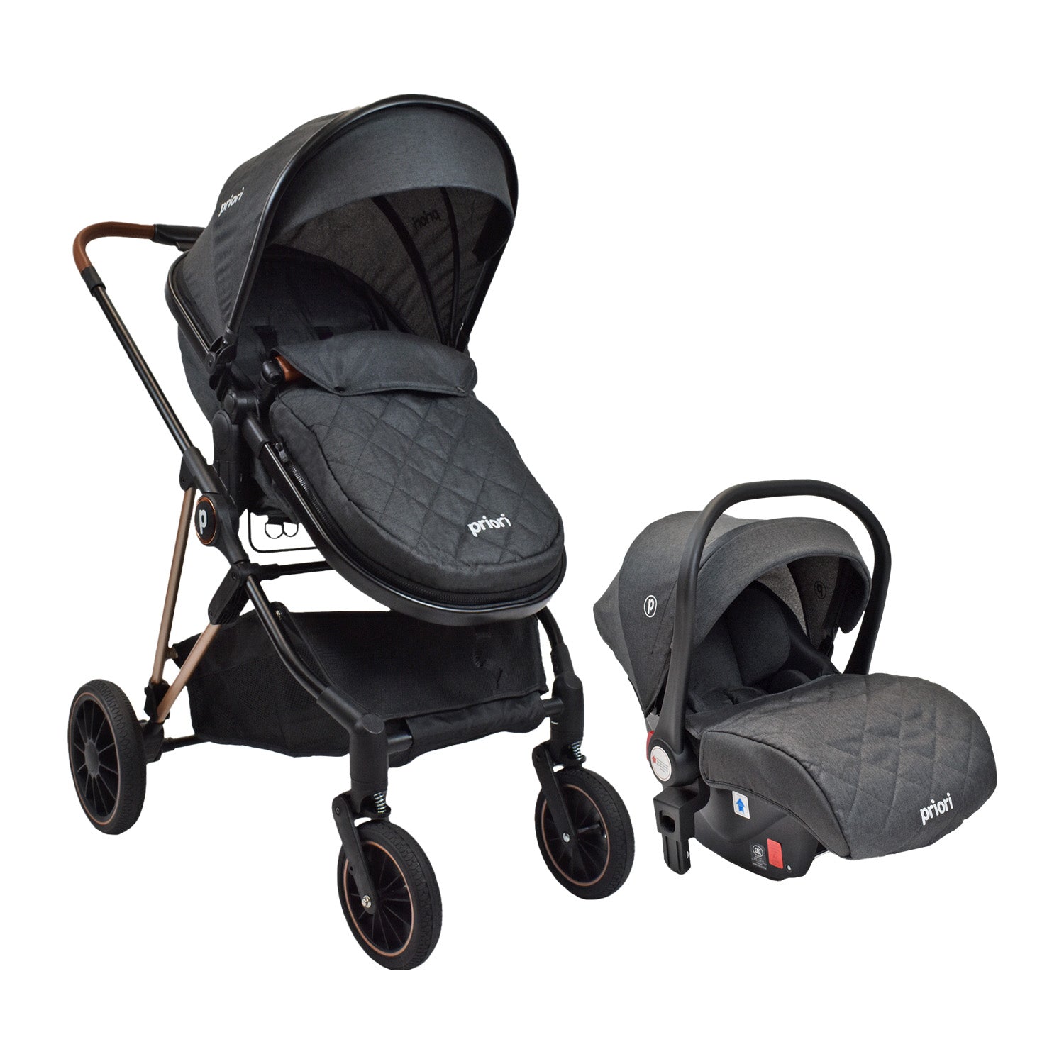 Coche Bebé Moisés Priori Ana Ts Gris Oscuro