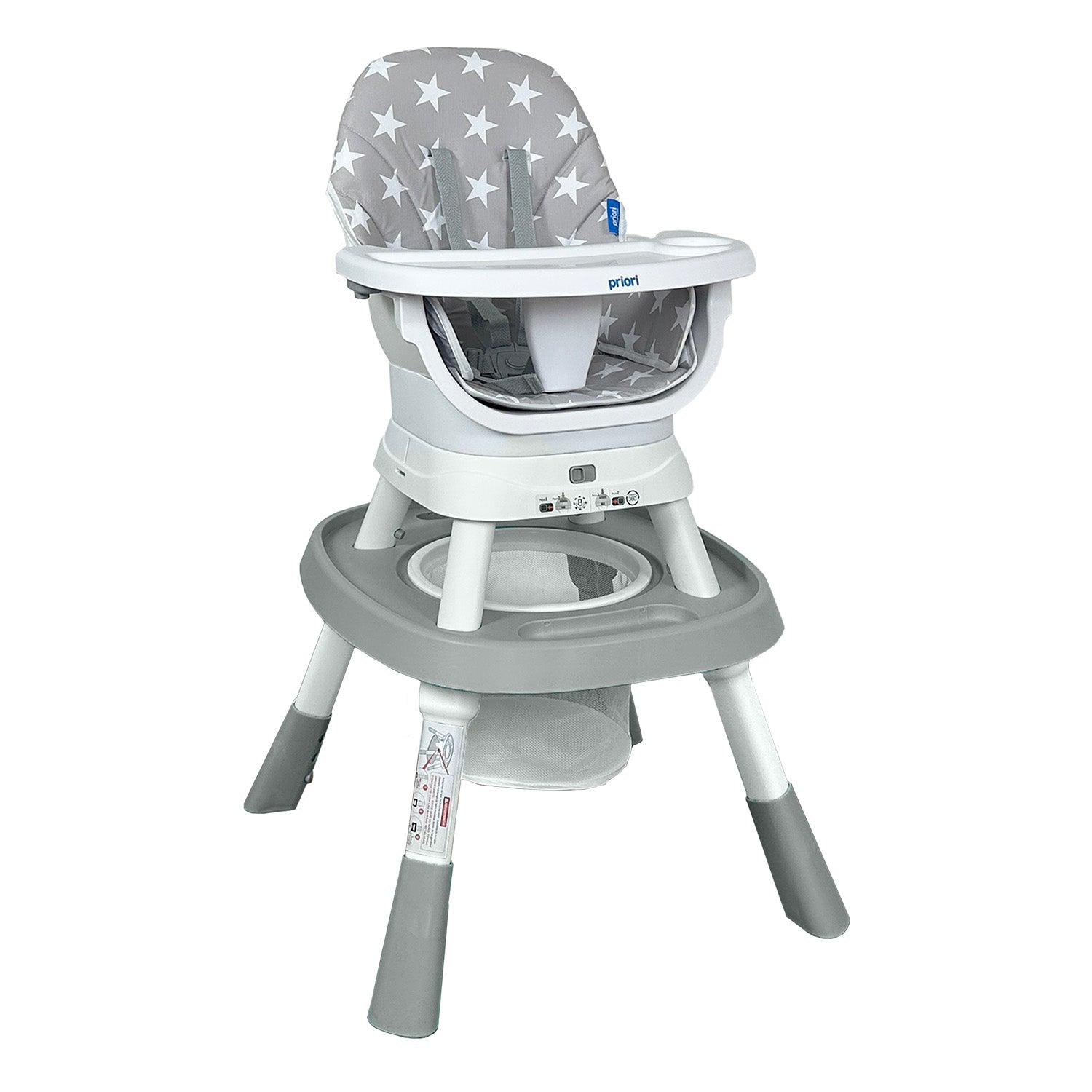 Silla Comedor bebé 12 en 1 con Giro 360 Yae de Priori Gris