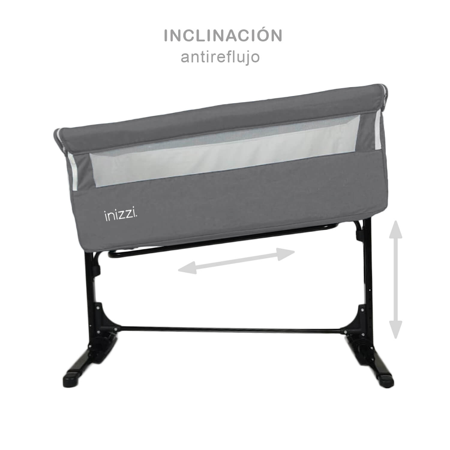 Cuna Colecho bebé Mecedora Inizzi Mizor Gris