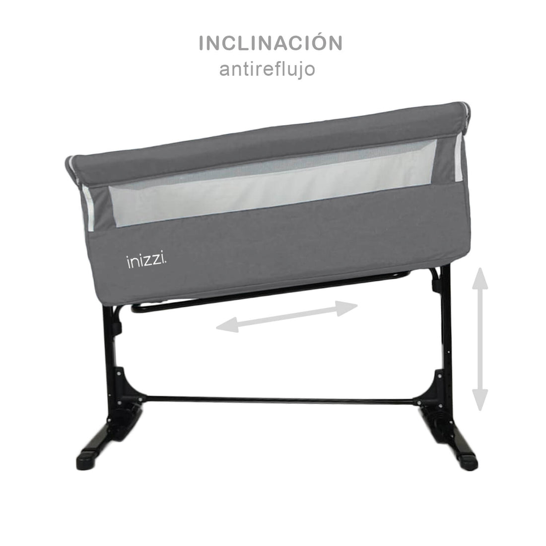 Cuna Colecho bebé Mecedora Inizzi Mizor Gris
