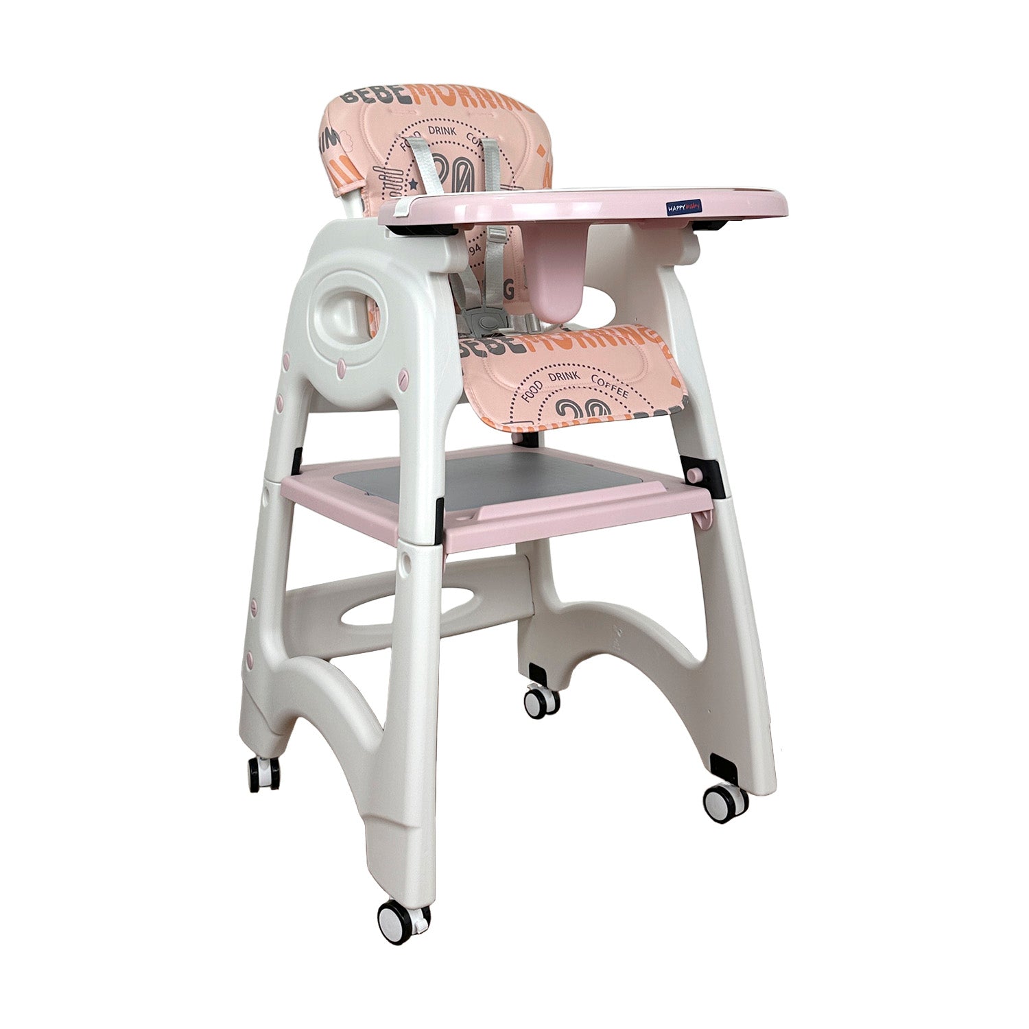 Silla Comedor Bebe Duna Happy Baby Rosa