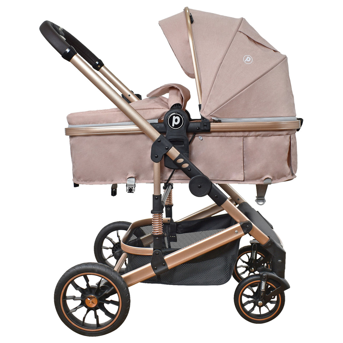 Coche Bebe 4 en 1 Travel System Cris Priori Rosa