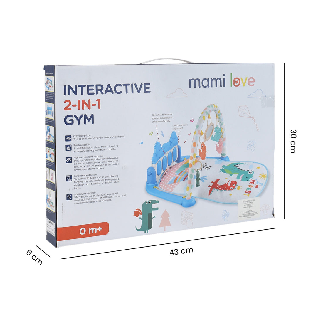 Gimnasio Interactivo 2 en 1 Azul Mami Love MM2349