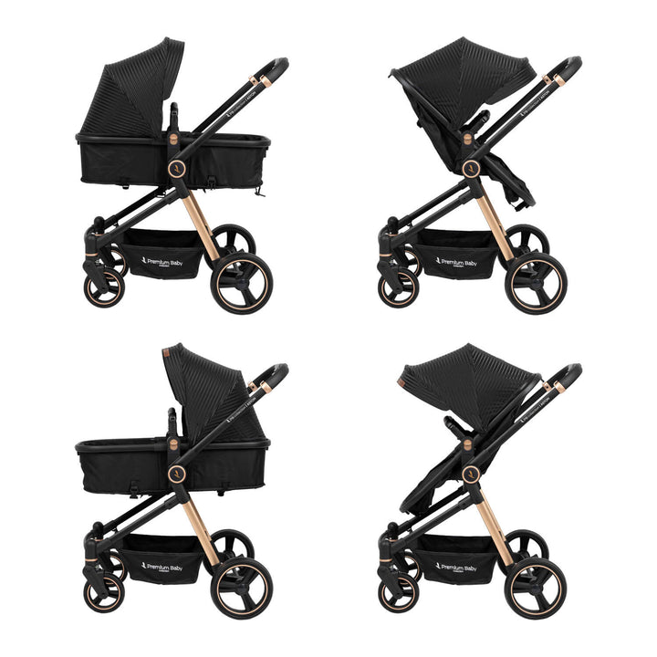 Coche Bebé Moises Aston Premium Baby Collection Negro
