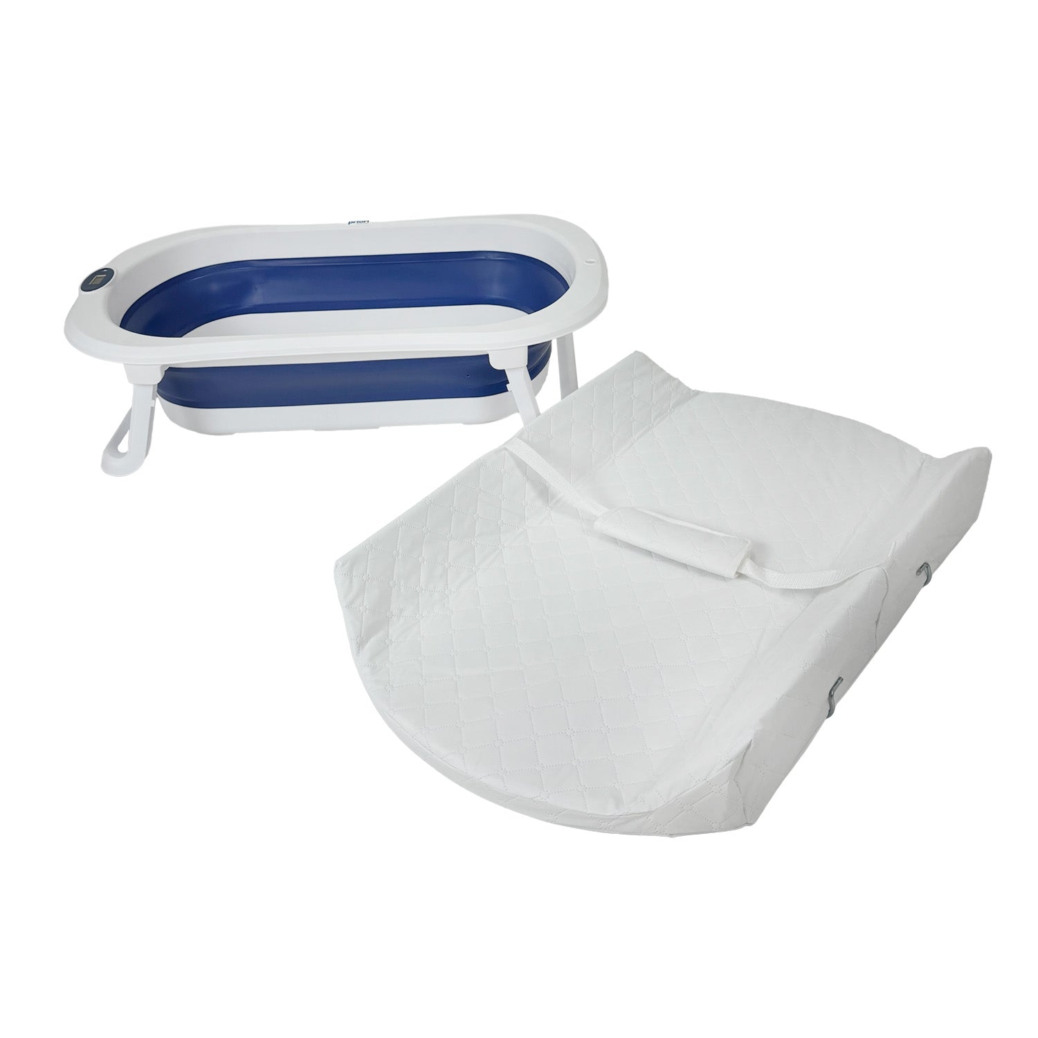 Bañera Bebé Stand Changer y Soporte Metálico Azul Priori