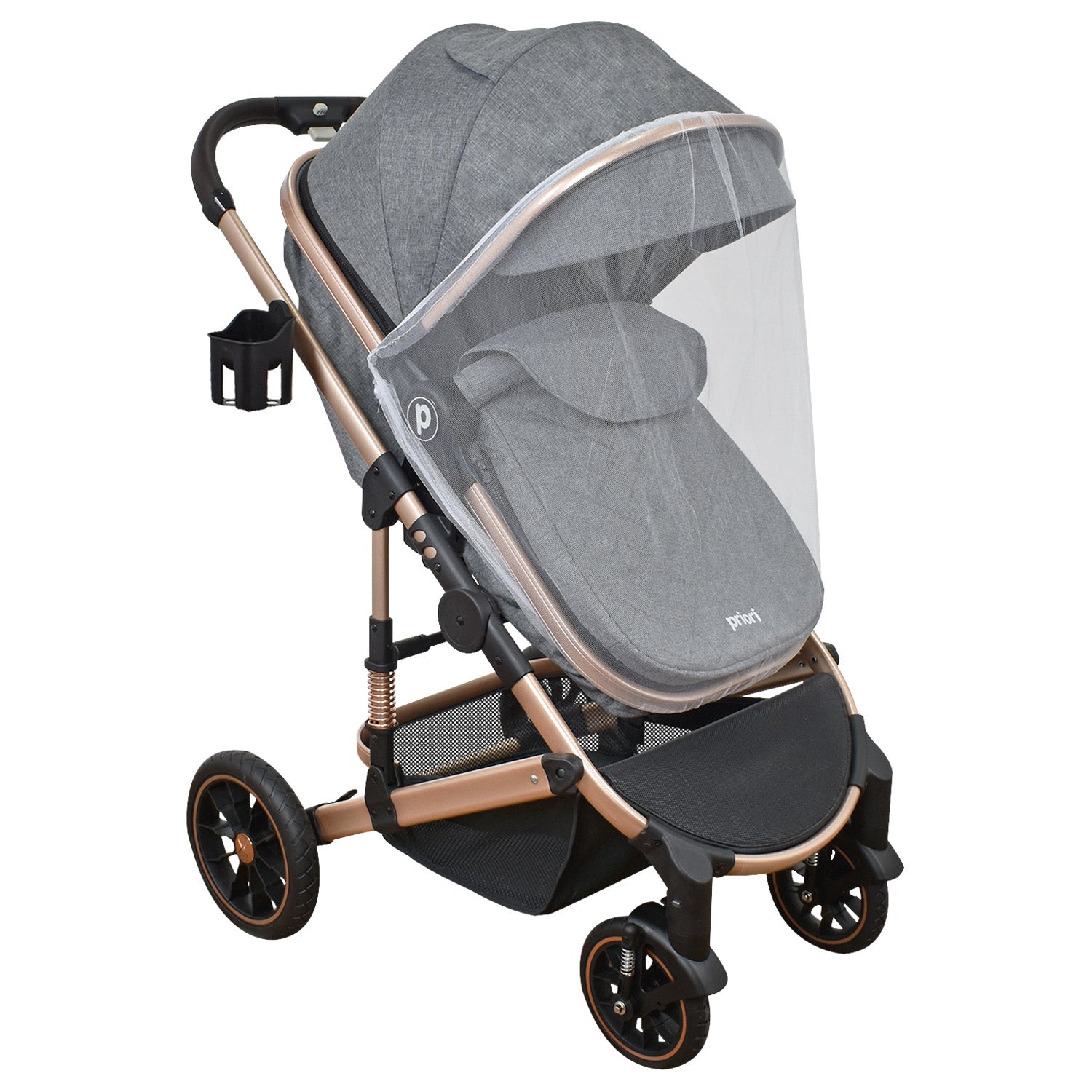 Coche Bebe 4 en 1 Travel System Cris Priori Gris