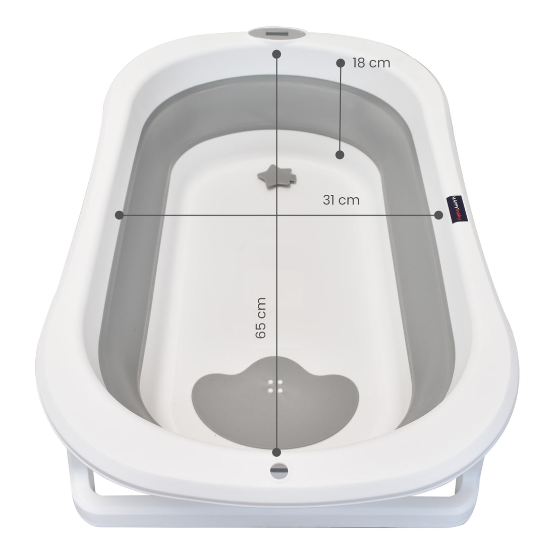 Bañera Bebé Stand Changer y Soporte Metálico Gris Priori