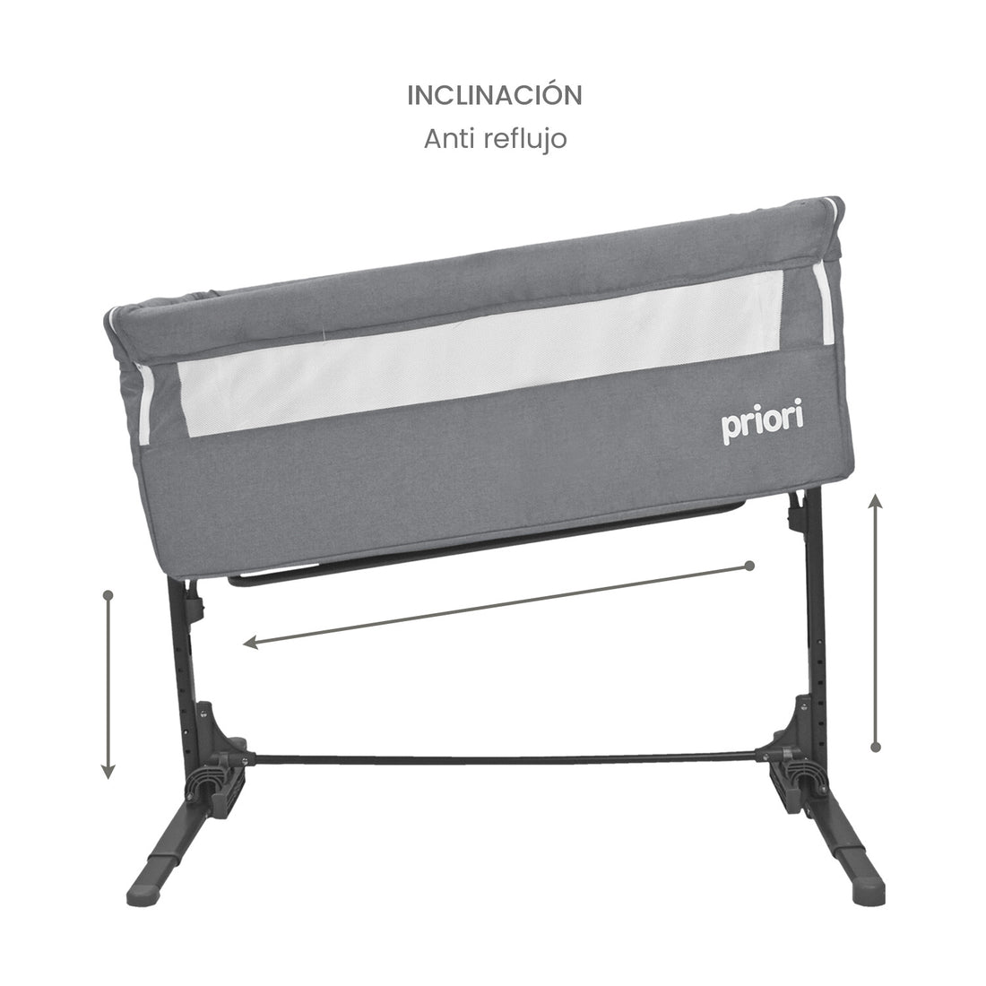 Combo Coche Park Gris + Cuna Colecho Bebé Golf Priori Gris +Peluche Elefante Gris