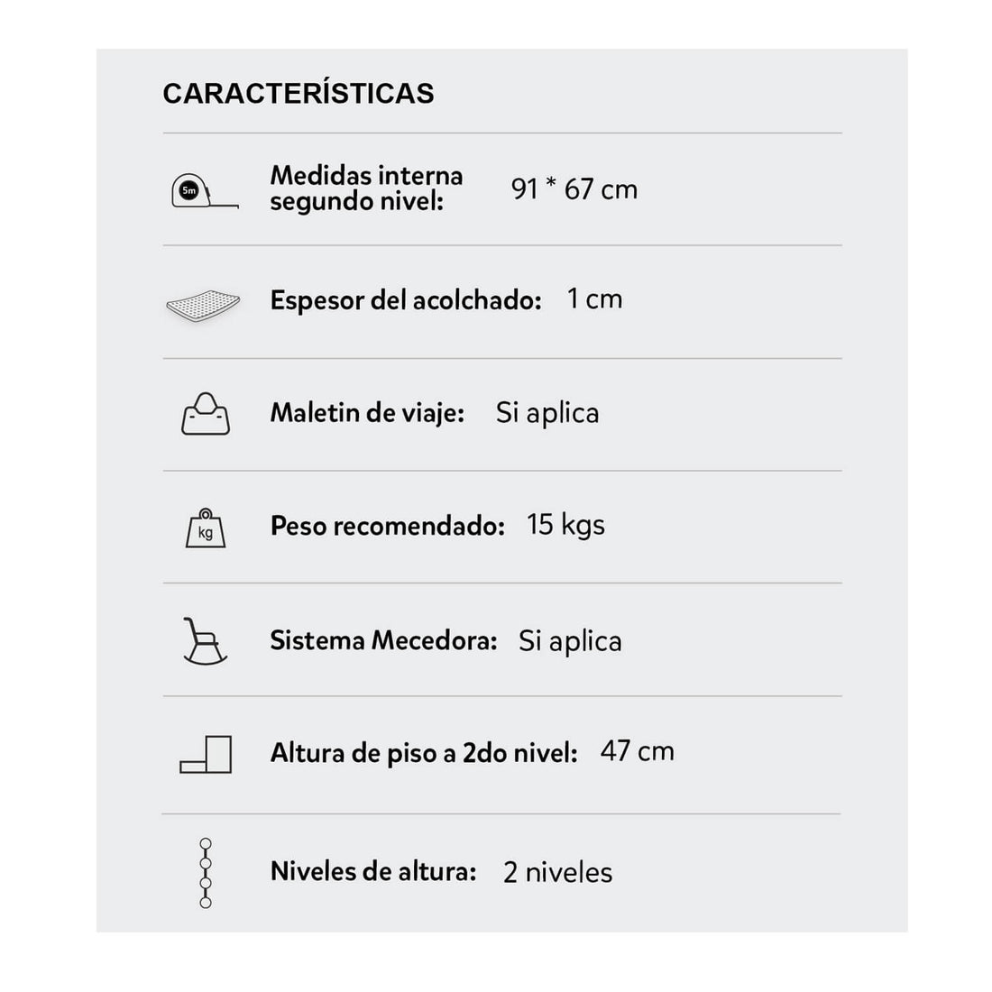 Corral Cuna Mecedora Bebé Premium Baby Napoles Rosa