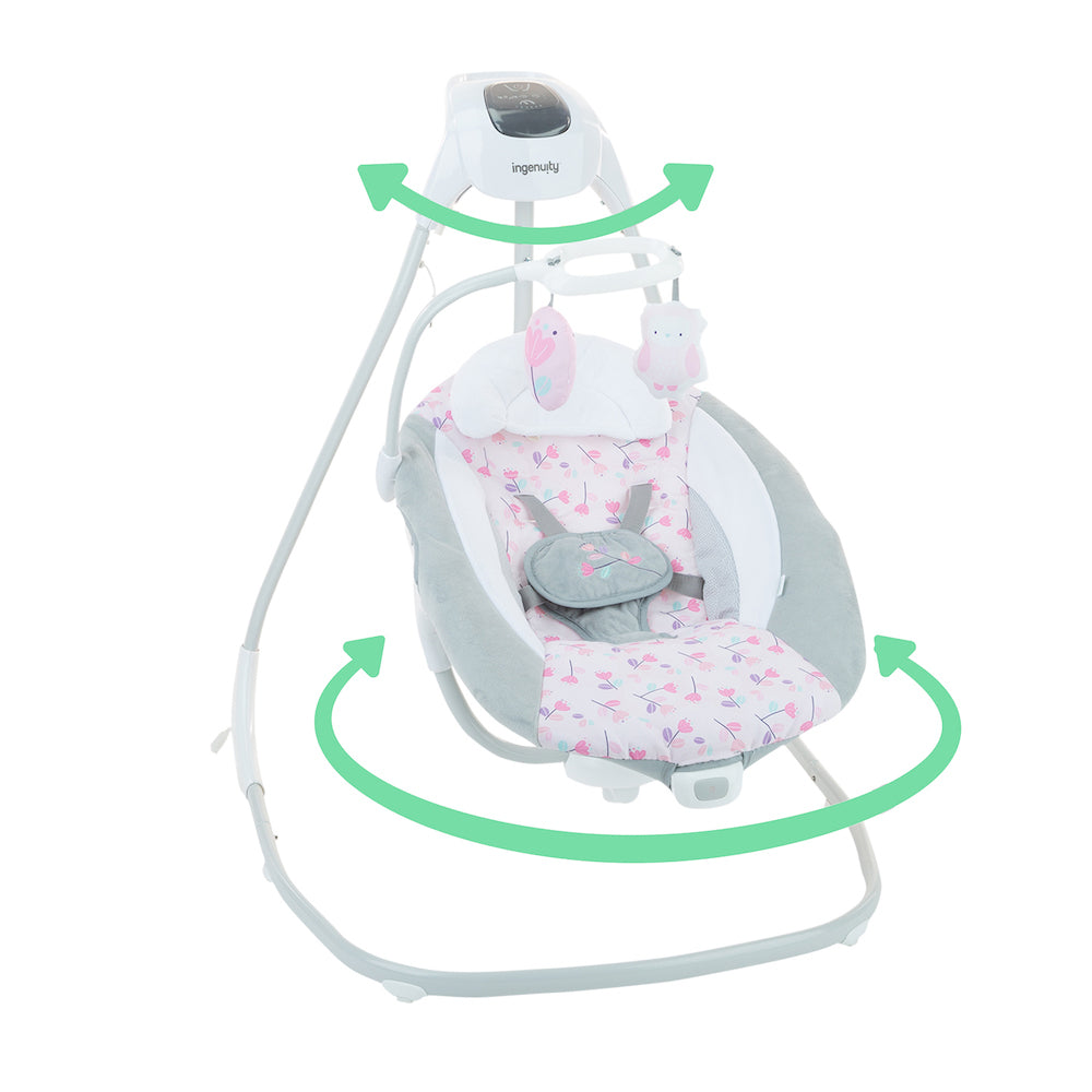 Columpio Vibratorio Bebe Ingenuity Rosa 11624
