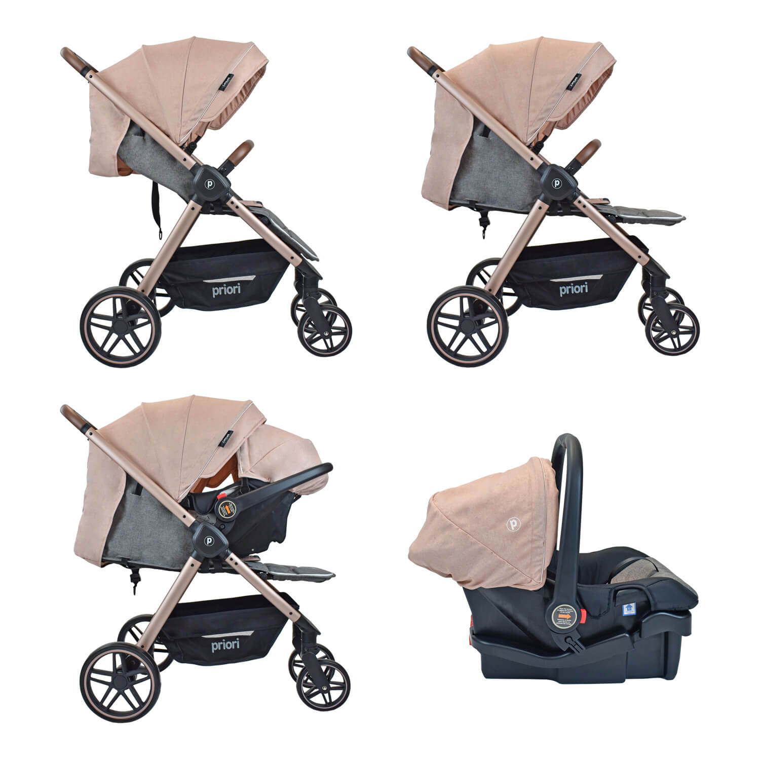 Coche Bebé Priori Maverick Ts Rosa