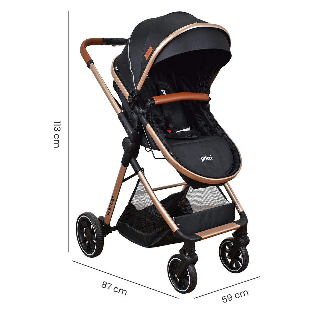 Coche Bebe Travel system Ventura Priori Negro
