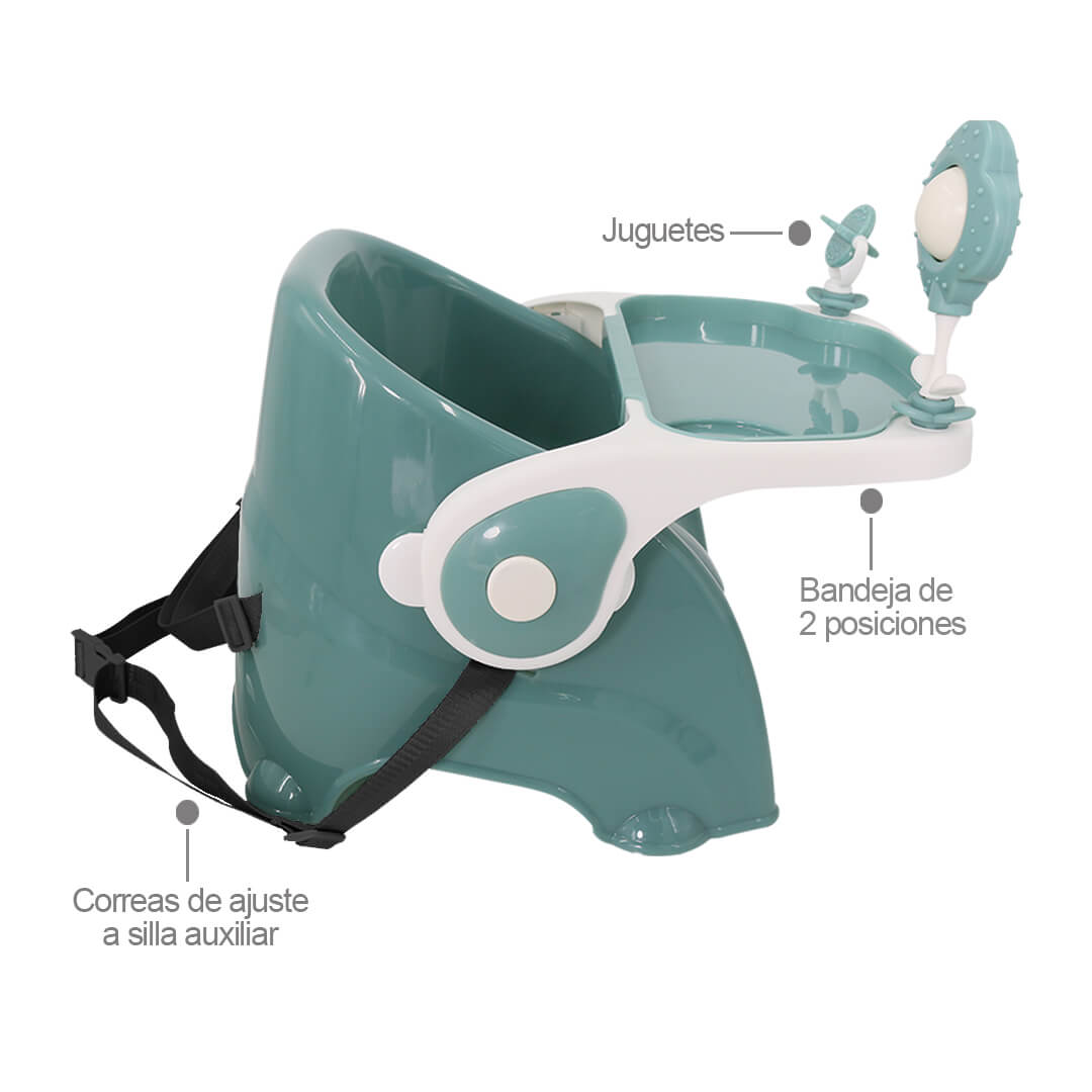 Silla Comedor Booster Verde Bozz Premium Baby