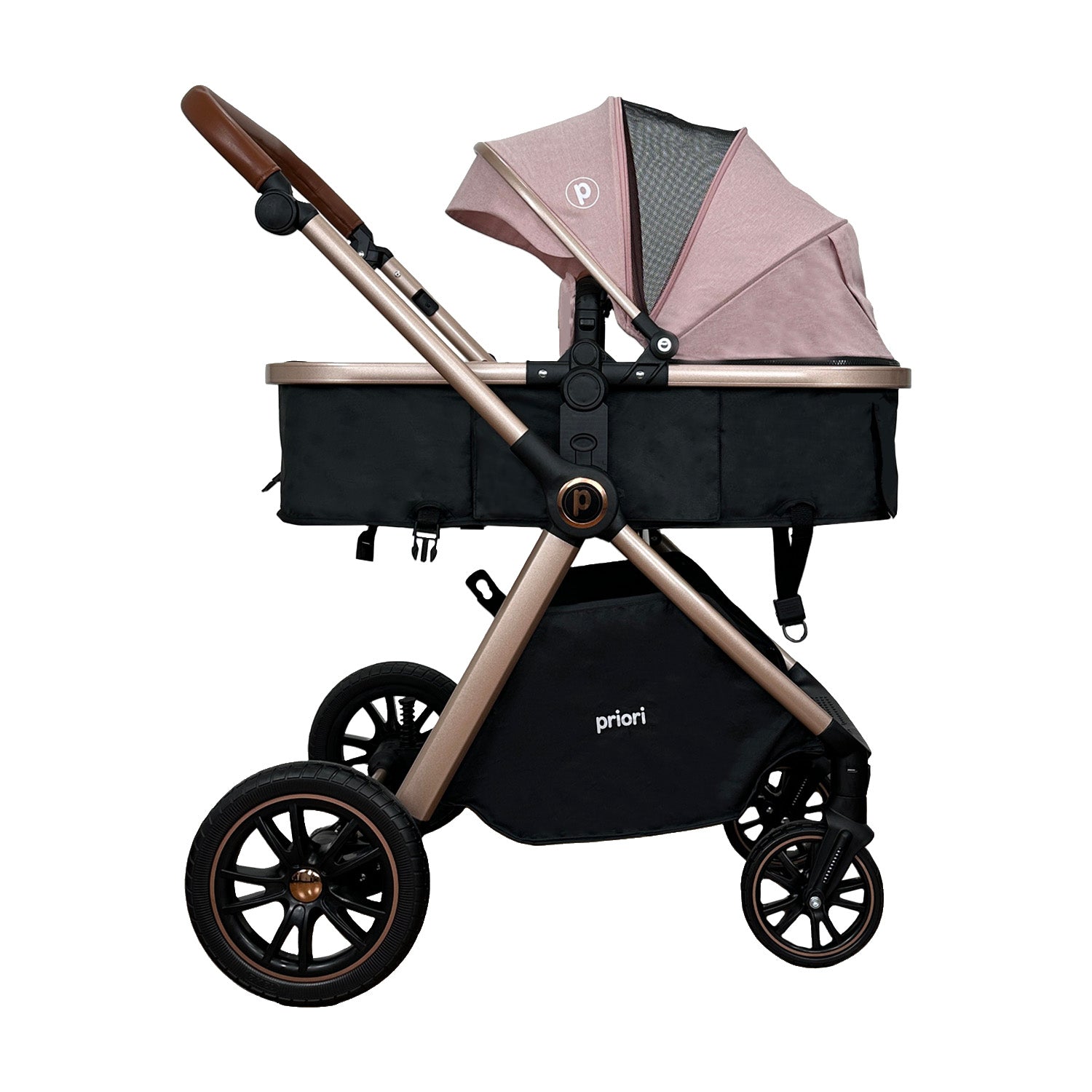 Coche Bebe Travel System Snow Priori Rosa