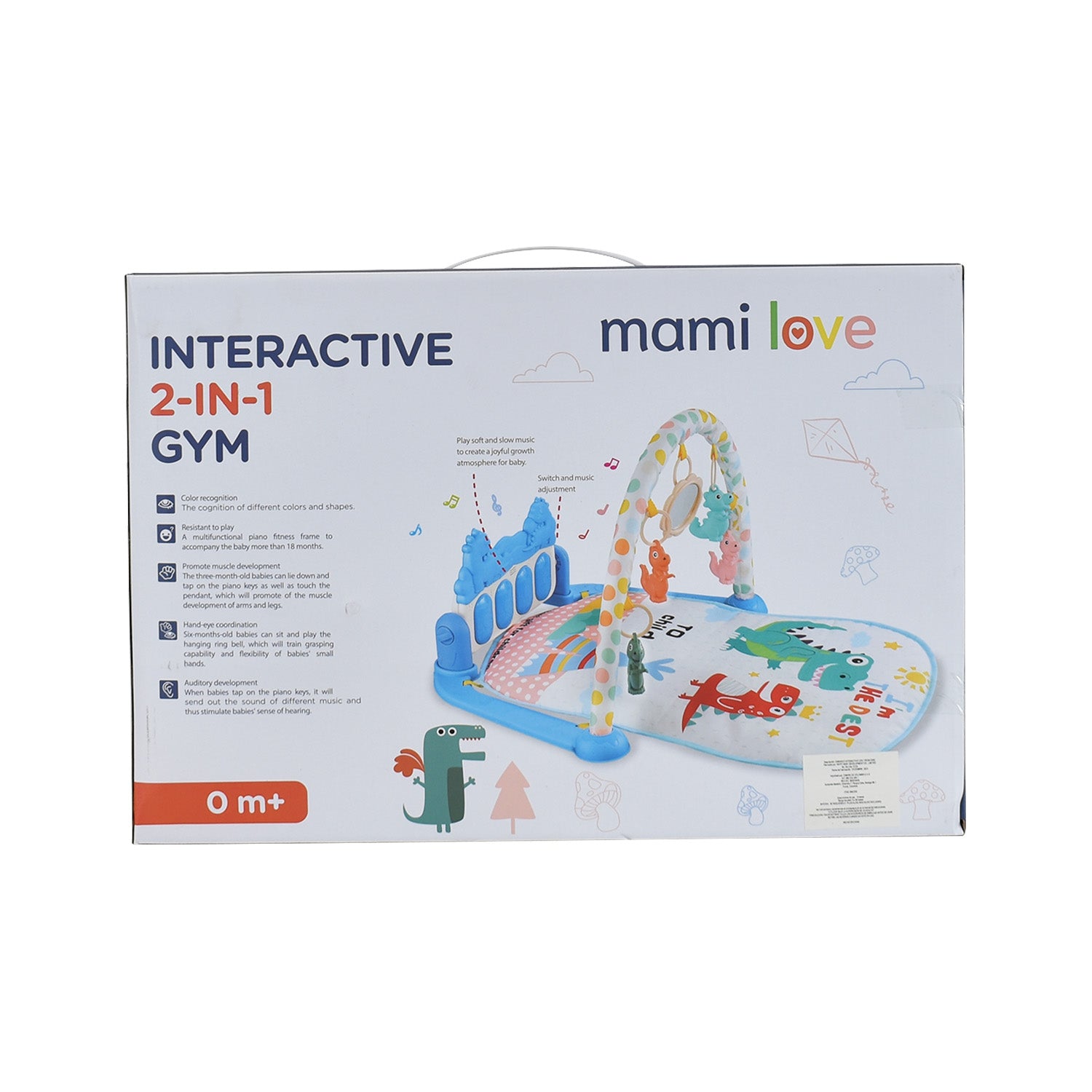 Gimnasio Interactivo 2 en 1 Azul Mami Love MM2349
