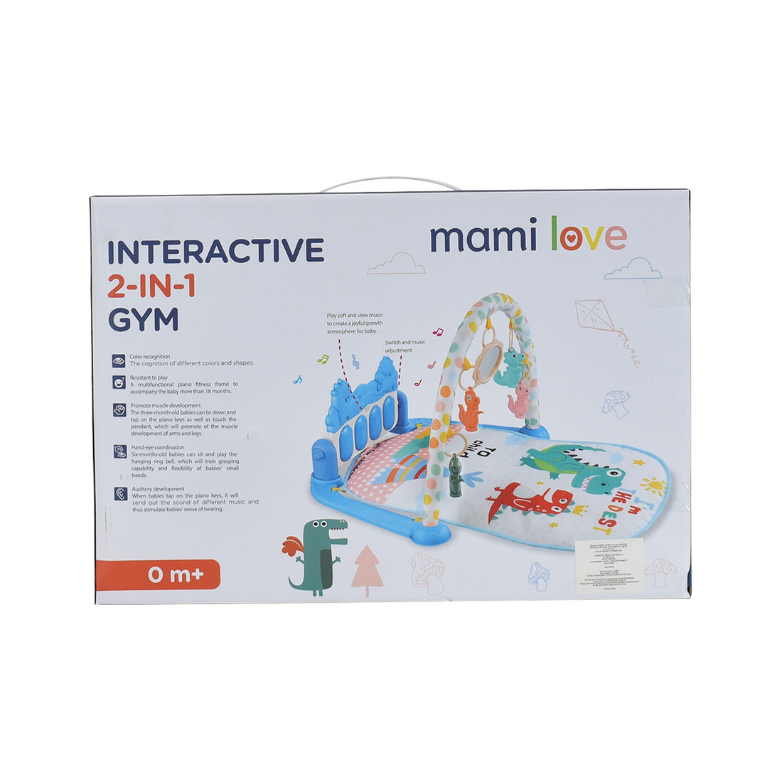 Gimnasio Interactivo 2 en 1 Azul Mami Love MM2349