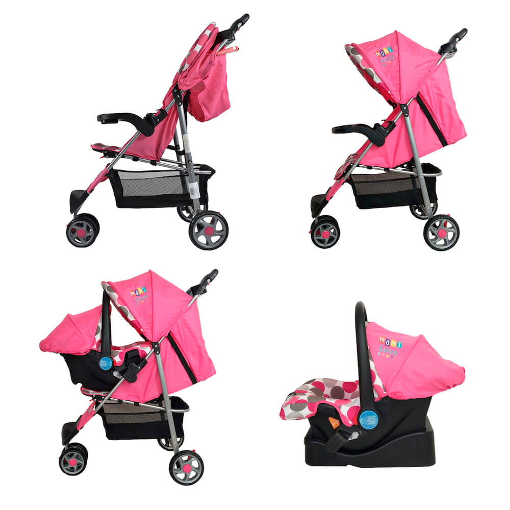 Coche Bebe Mami Love Rosa MM2043