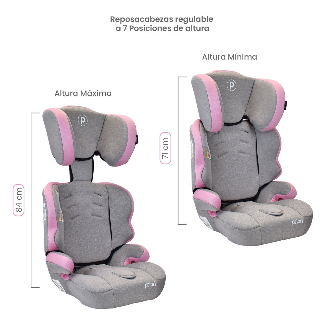 Silla Carro Bebe Priori Thunder Rosado