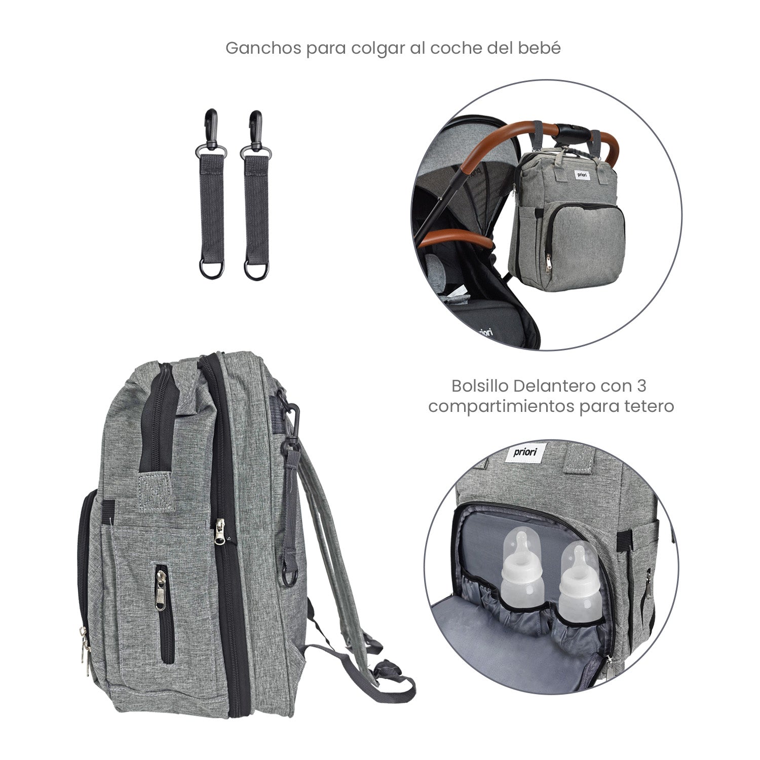 Combo Cuna Colecho Golf +Coche Paseador Park Rosa+ Pañalera Morral
