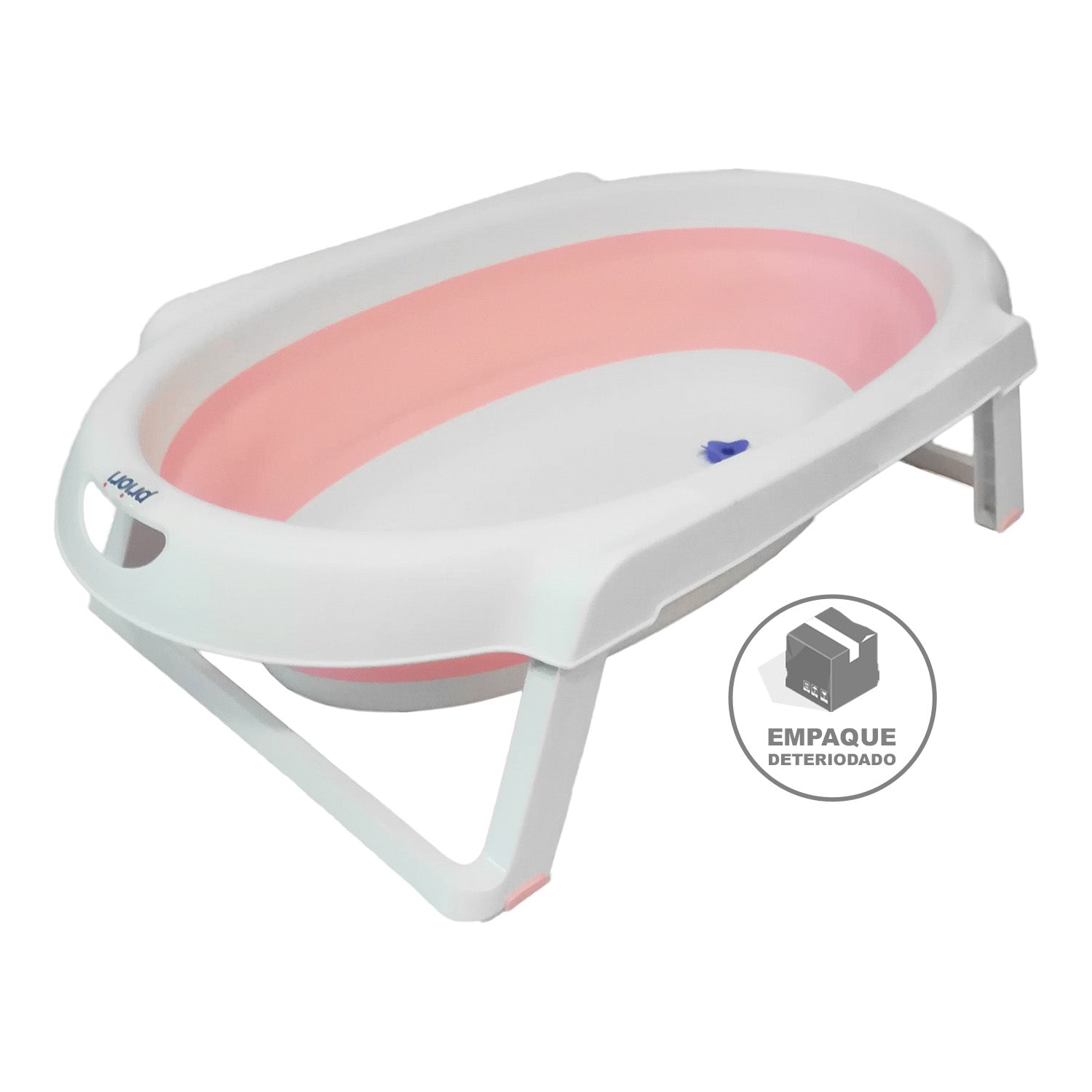 Bañera Bebe Plegable Portatil Suiza Priori rosa (Empaque Deteriorado)