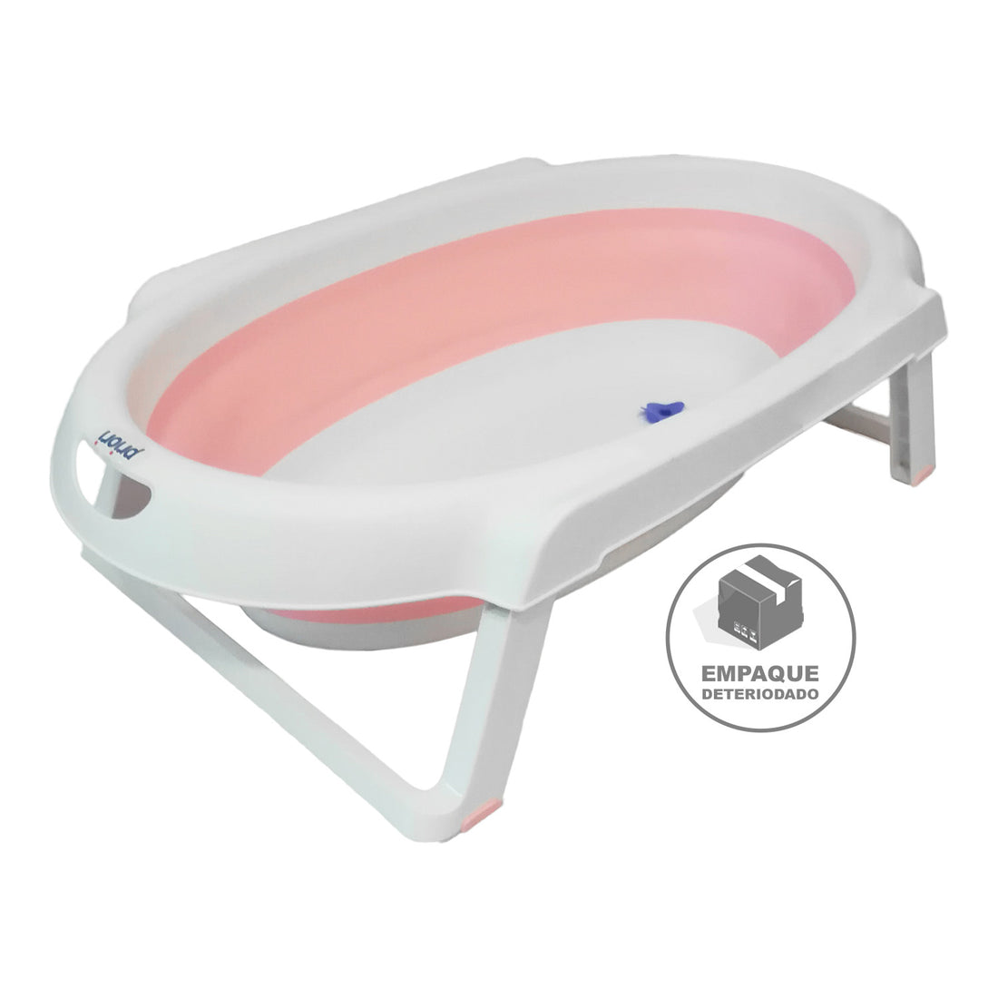 Bañera Bebe Plegable Portatil Suiza Priori rosa (Empaque Deteriorado)