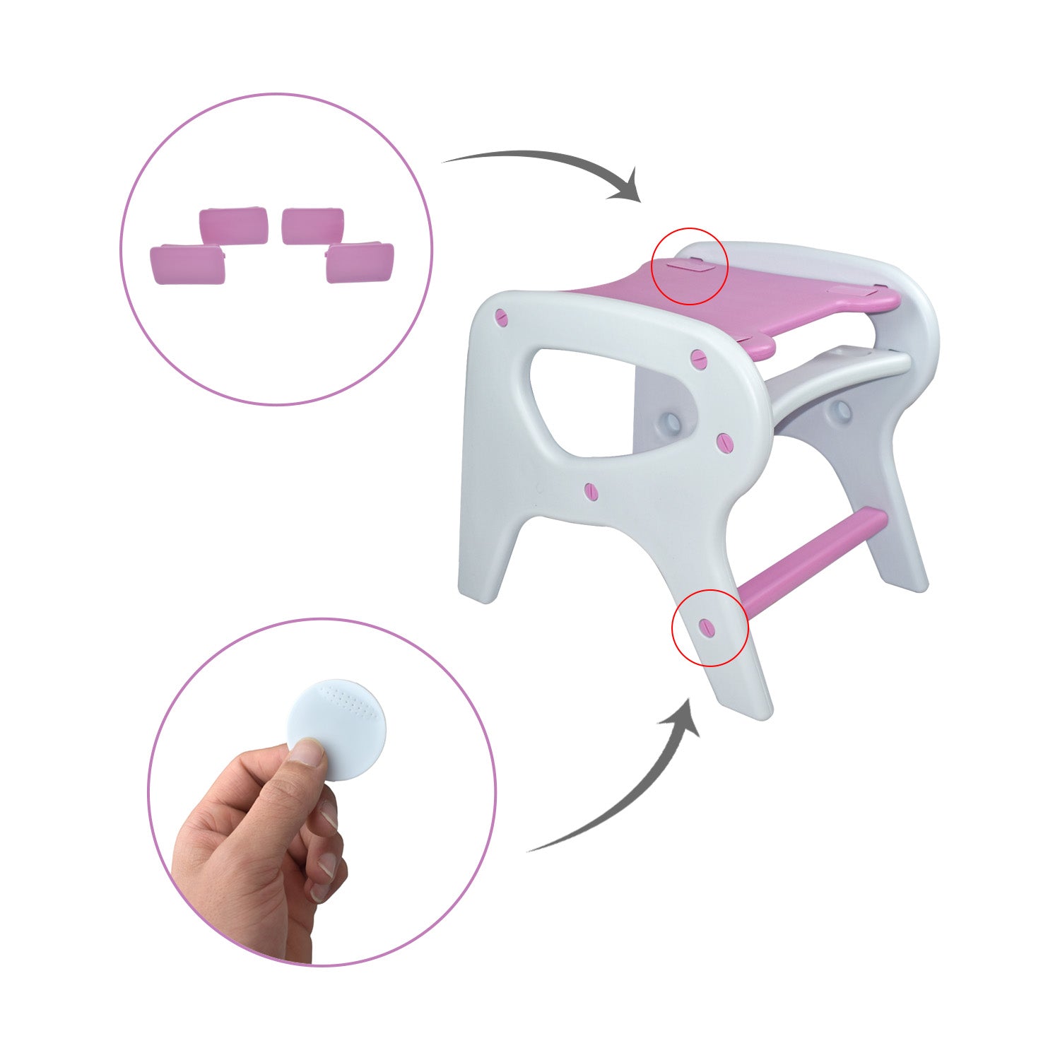 Comedor Bebé Escritorio Priori Rosa PCM10 Trixxie Dina