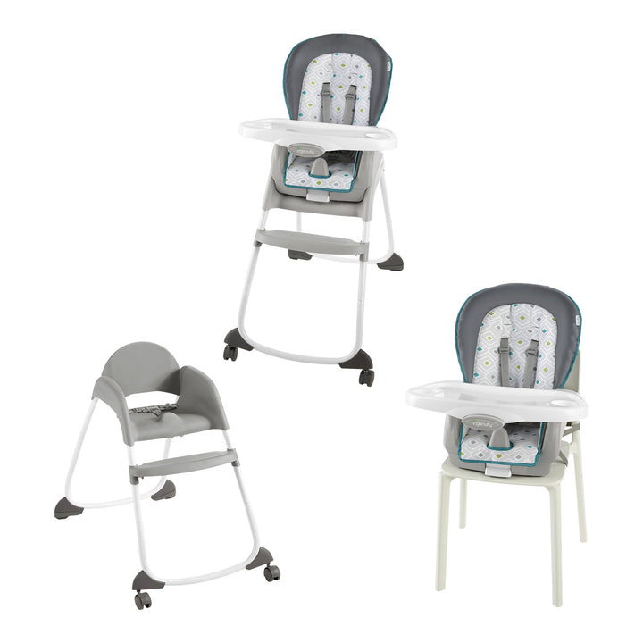 Silla comedor bebe Gris Azul 3 En 1 Ingenuity 12332