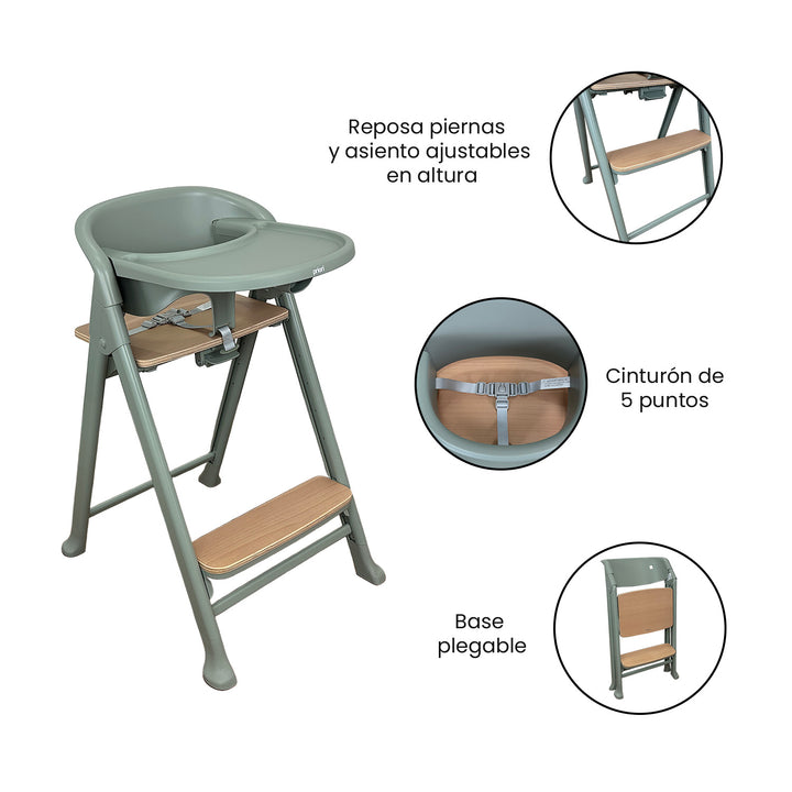 Silla Comedor Bebe Multifuncional Icon Priori Verde