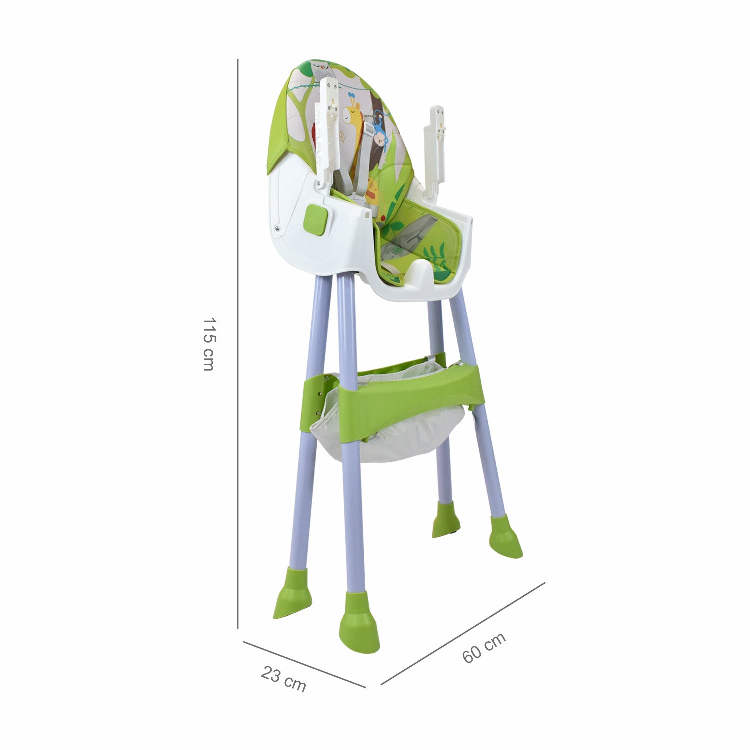 Silla Comedor Bebé 3en1 Happy Baby Bahamas Verde