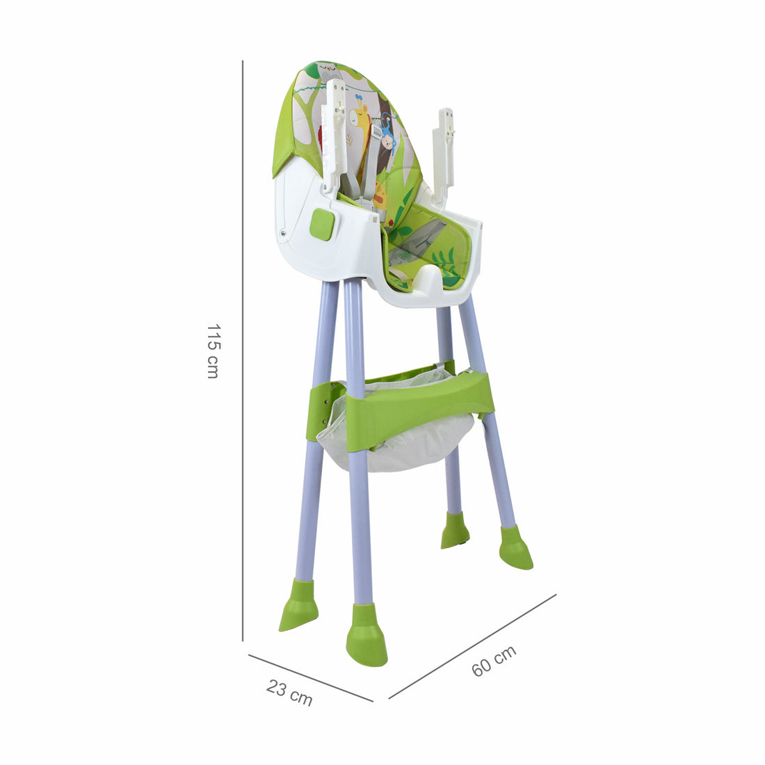 Silla Comedor Bebé 3en1 Happy Baby Bahamas Verde